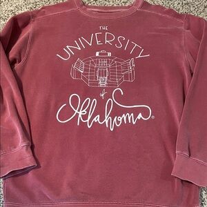 Comfort Colors crimson Oklahoma university Sweatshirt size medium